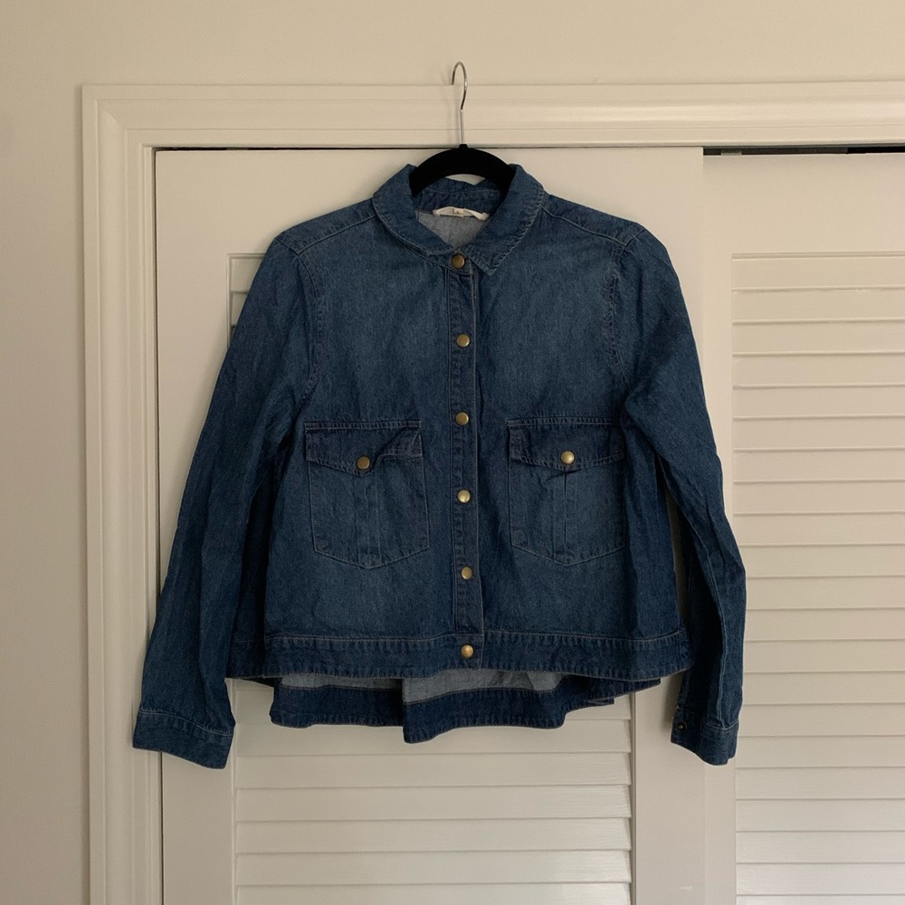 Anthropologie Current Air denim shirt jacket